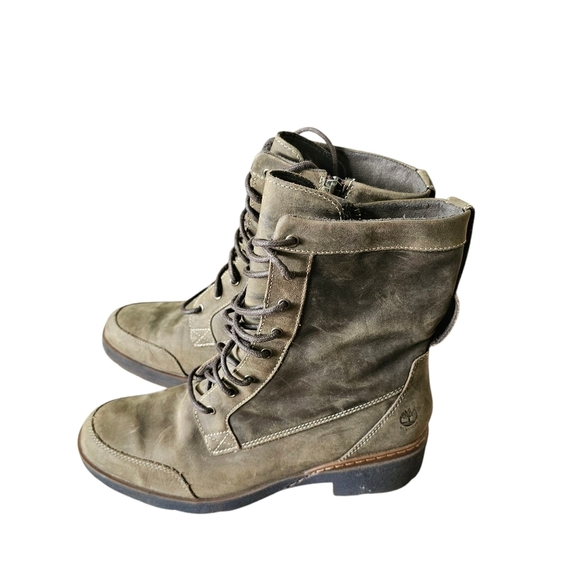 Timberland Leather gracey mid lace up waterproof boots in canteen Size 9 - Picture 6 of 11